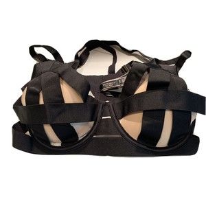 Victoria's Secret 36C Unlined Balconet Bra Black Strapped Sexy Lingerie